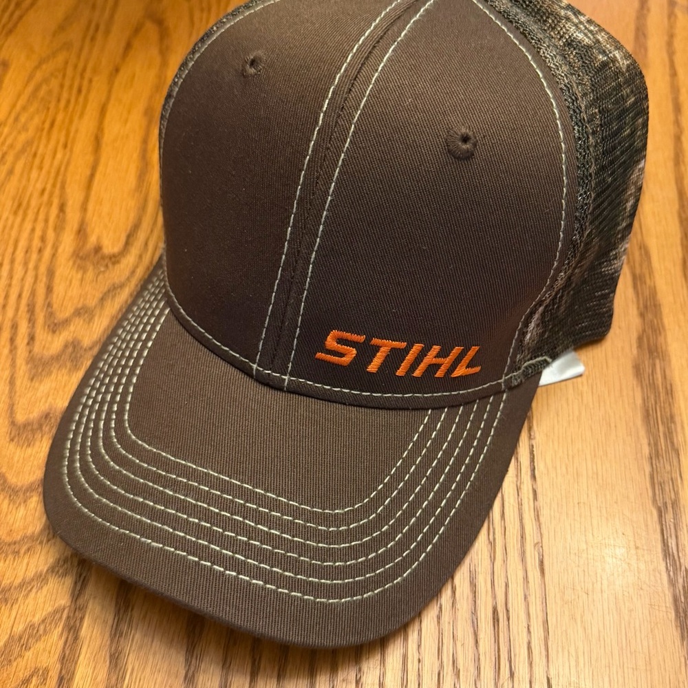 Brown and Orange Men's Cap